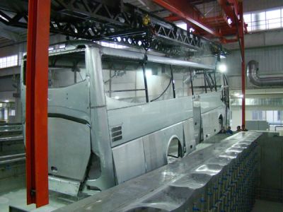 中城公司成功開發國內首條大客車涂裝智能輸送系統